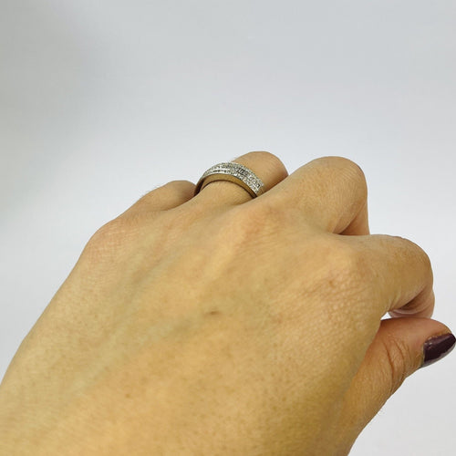 Bague 53 Bague Or Blanc et Diamants 58 Facettes 20400000825