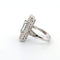 Bague 56 Bague en or blanc 18 carats avec aigue-marine et diamants 58 Facettes
