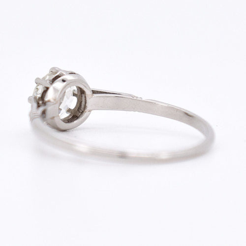 Bague 57 Bague de Fiançailles Solitaire avec Diamants - Belle Époque 58 Facettes 479