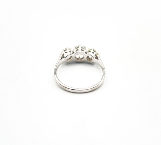 Bague 54 Bague Jarretière Diamants Vintage 58 Facettes