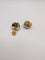 Boucles d'oreilles Boucles d'oreilles clips or jaune et turquoise 58 Facettes