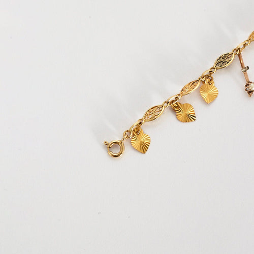 Bracelet Bracelet 3 ors et perle 58 Facettes LP525