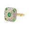 Bague 50 Bague Or jaune, Or blanc Emeraude, Diamant 58 Facettes 4002438CN