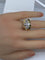 Bague Tank en or jaune 18 carats et platine sertie de diamants 58 Facettes AB665