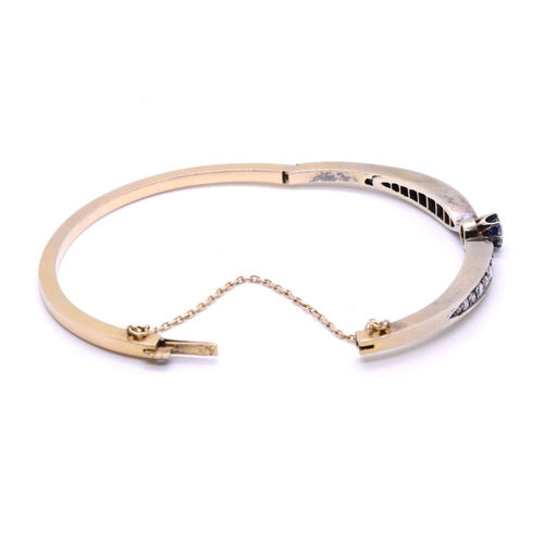 Bracelet Bracelet 19ème « nœud » saphir, diamants, or et argent 58 Facettes 150