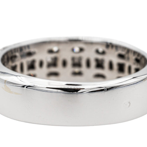 Bague 54 Bague Bandeau Or blanc Diamant 58 Facettes 3440604CN