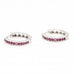 Boucles d'oreilles Boucles d'oreilles créoles en or blanc et rubis 58 Facettes D363099CG