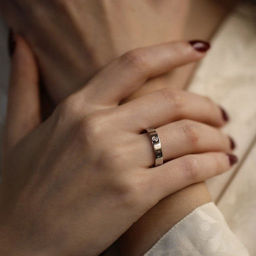 Bague 55 Cartier - Bague "Love" Or Blanc Diamant 58 Facettes