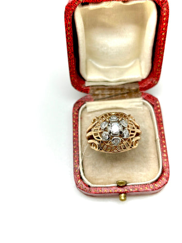 Bague 53 BAGUE ART DECO DIAMANTS 58 Facettes M8565