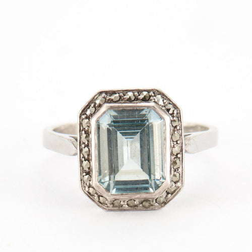 Bague Bague Argent Marcassites 58 Facettes