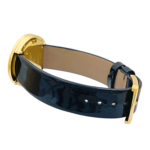 Montre Poiray "Ma Seconde" acier, or, cuir, nacre, diamants. 58 Facettes 34313