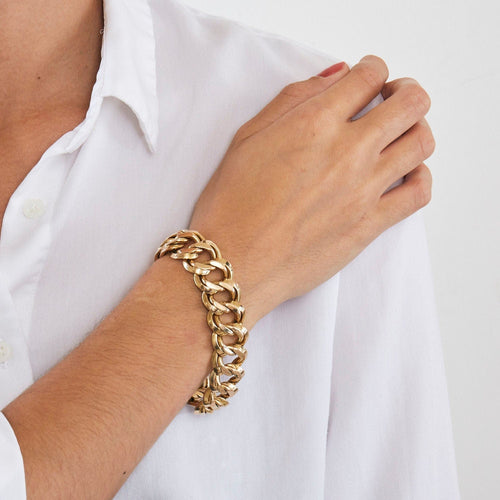 Bracelet Bracelet maille américaine or rose 58 Facettes AB64