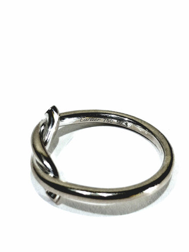 Bague 56 Cartier - Bague Entrelacés en or blanc 58 Facettes