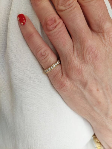 Bague 52 DEMI-ALLIANCE DIAMANTS 58 Facettes 88031