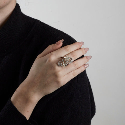 Bague 54 Bague Fleur Fantaisie 58 Facettes 1179