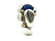 Bague 55 GILBERT ALBERT. Bague scuplture en argent et or 18K 58 Facettes