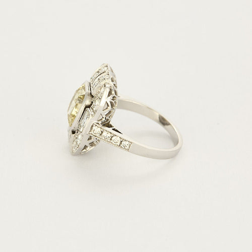 Bague 54 Bague en Or blanc et diamants 58 Facettes LJ-100