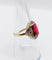 Bague 56.5 Bague Art Déco or, pierre rouge (circa 1930) 58 Facettes A05843