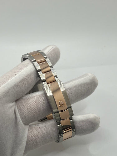 Montre Rolex Datejust 41 ou rose chocolat et diamants 58 Facettes