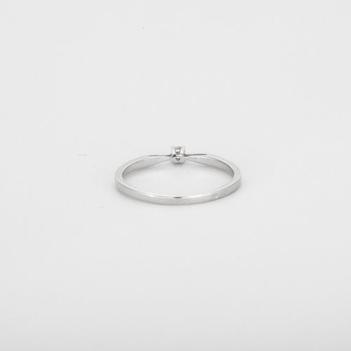 Bague 54 Solitaire or blanc diamant 58 Facettes 3121279