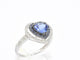 Bague 54 Bague en or blanc avec diamants et tanzanite 58 Facettes 2326