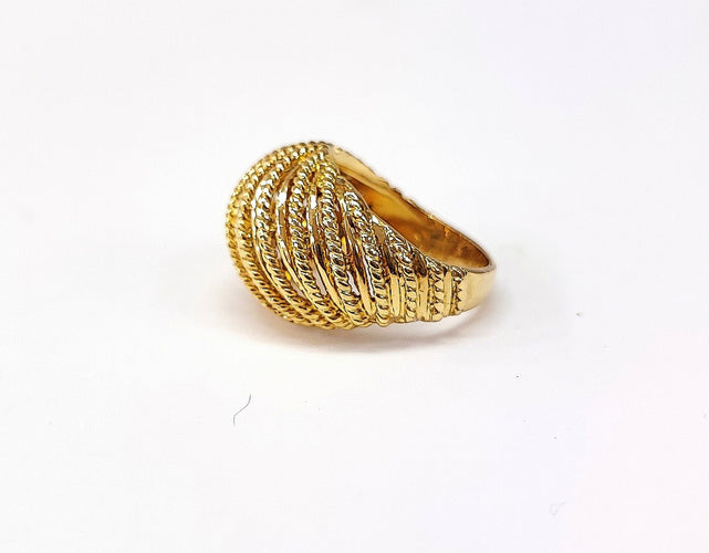 Bague 53 Bague boule or jaune 58 Facettes Bag.boule.1353.4