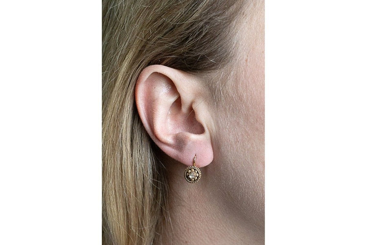 Boucles d'oreilles Boucles d'oreilles anciennes en or avec diamants, Autriche-Hongrie, 1900. 58 Facettes 10369