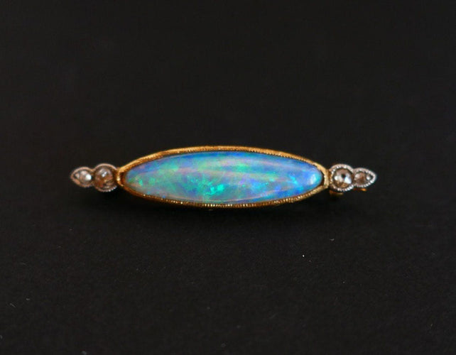 Broche Broche Opale et Diamants 58 Facettes