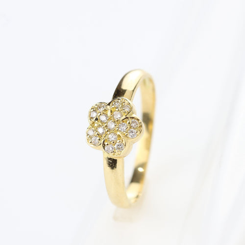 Anillo en oro amarillo con diamantes 58 Facettes 129058B