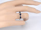 Bague Bague en or blanc avec diamants et saphir 58 Facettes 2122