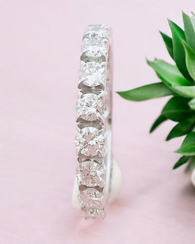 Bague Bague alliance américaine diamants or blanc 58 Facettes AA 1671