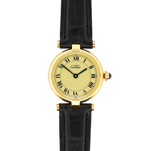 Bracelet Cartier Must Vendôme - Lemon roman dial - SM 58 Facettes
