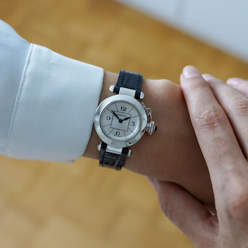 Montre CARTIER - Pasha Silver watch arab dial - SM 58 Facettes