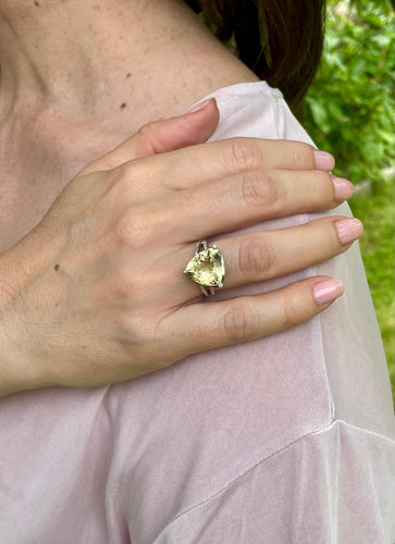 Bague MAUBOUSSIN-Bague Mes Couleurs à Toi quartz lemon diamants or blanc 58 Facettes