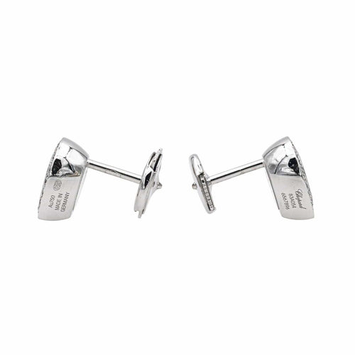 Boucles d'oreilles Chopard Boucles d'oreilles Happy diamonds Or blanc Diamant 58 Facettes 4173784RV
