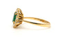 Bague 56 Bague contemporaine en or jaune sertie d'une émeraude et de diamants (+-0.48ct) 58 Facettes 22957