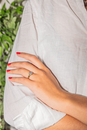 Ring Geelgoud, Witgoud Diamant 