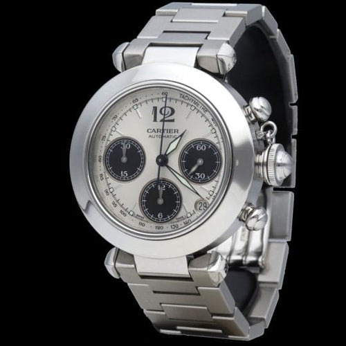Montre Cartier Montre Pasha Chronograph 58 Facettes MT42974