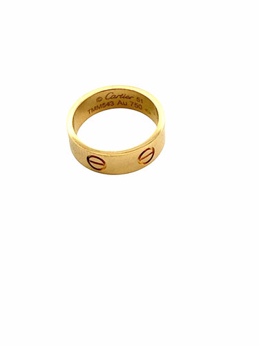 Bague 51 Alliance Love signée Cartier or jaune taille 51 58 Facettes