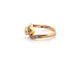 Bague 55 Bague en or jaune massif avec saphir central et diamants environnants 58 Facettes