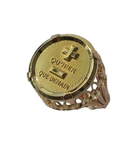 Bague 52 AUGIS - bague médaille d’amour en or jaune 58 Facettes