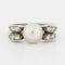 White gold ring platinum Diamonds Pearl