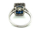 Art-Deko prsten u Platinum, kalibrisani safiri i dijamanti 