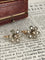 Boucles d'oreilles Boucles d'oreilles dormeuses anciennes or rose et argent 58 Facettes