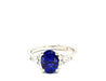 Bague 53 Bague or blanc, Tanzanite 2, 23 Carats, Diamants 0, 14 Carat 58 Facettes