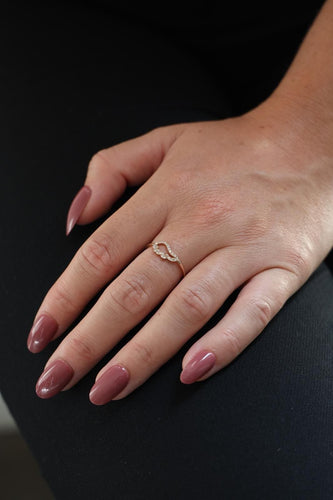 Bague 53 Bague Aile d'ange Or rose Diamant 58 Facettes 579297RV