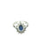 Bague 55 Bague Or Blanc 14K Tanzanite et Diamants 58 Facettes