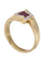 Bague 58 Bague moderne or jaune rubis diamants 58 Facettes 091411