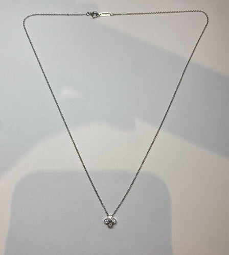 Collier Tiffany & Co - Collier trèfle platine et diamants 58 Facettes 250172