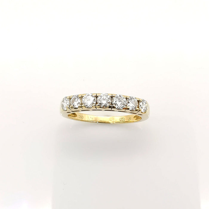 Yellow gold and diamond ring